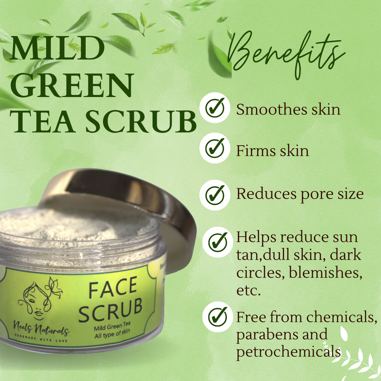 Mild Green Tea Face Scrub