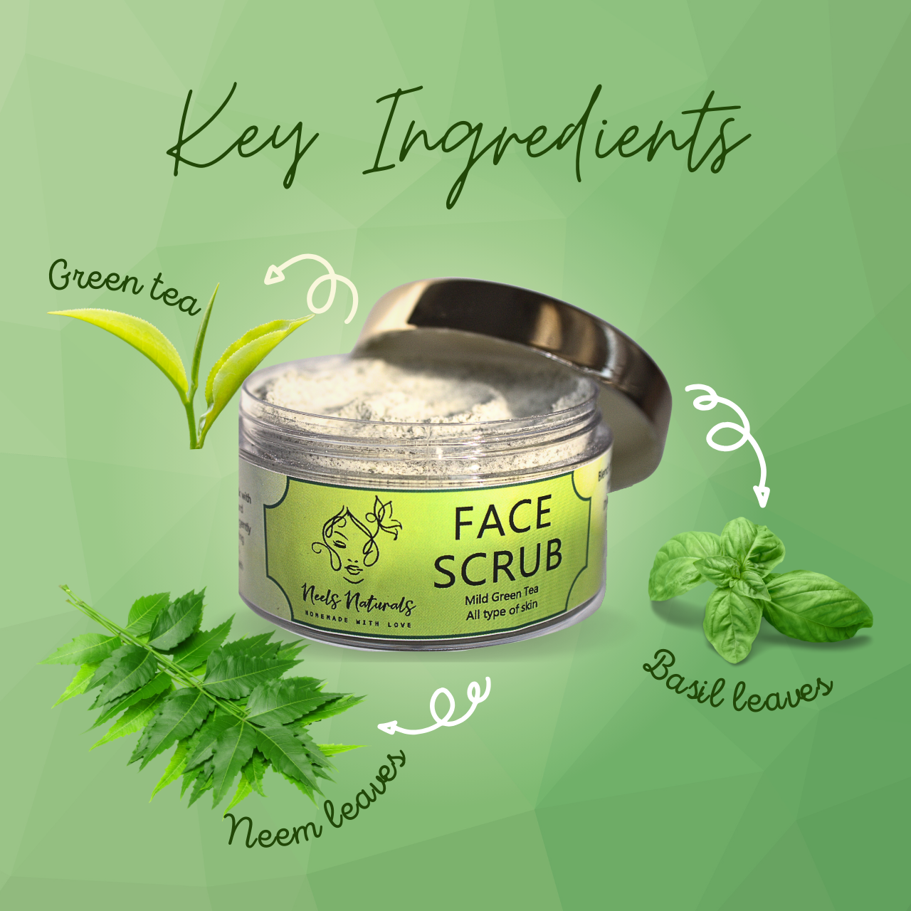 Mild Green Tea Face Scrub